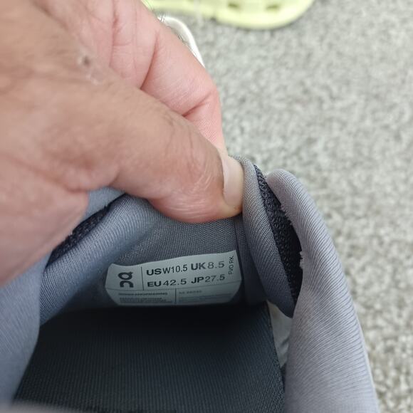 On Cloud Cloudrunner Women's Size 10.5 Frost Aloe Gray Lace Up Running Shoes - Picture 5 of 9